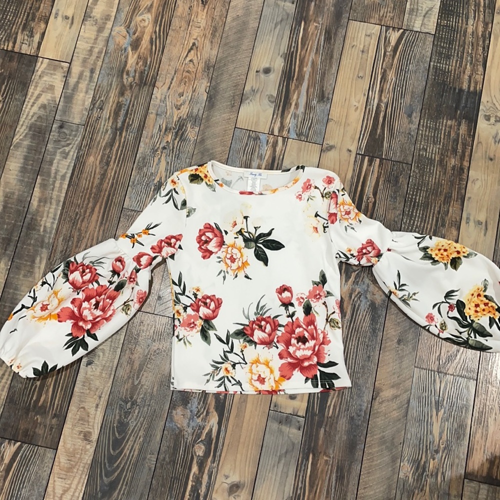 Girls long sleeve puff sleeve